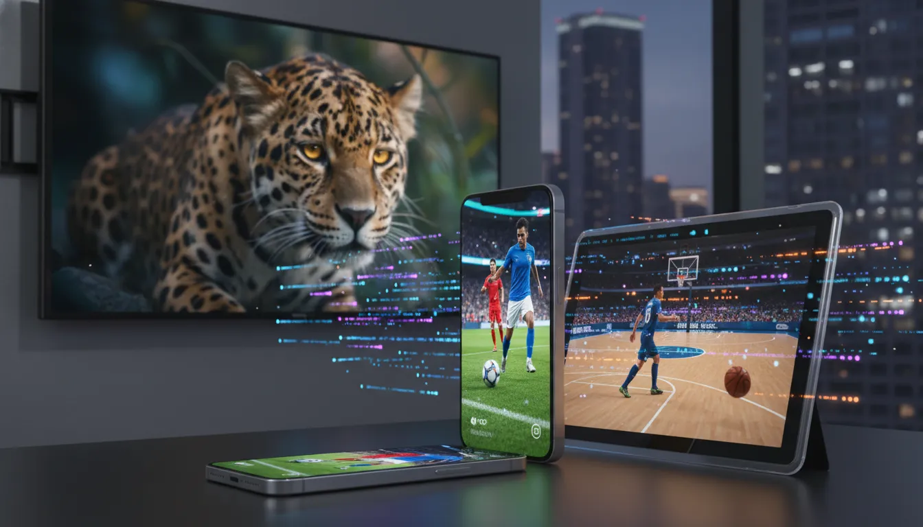 cheap iptv usa Multiple mobile and home devices streaming high-definition live content using a budget-friendly USA IPTV service.